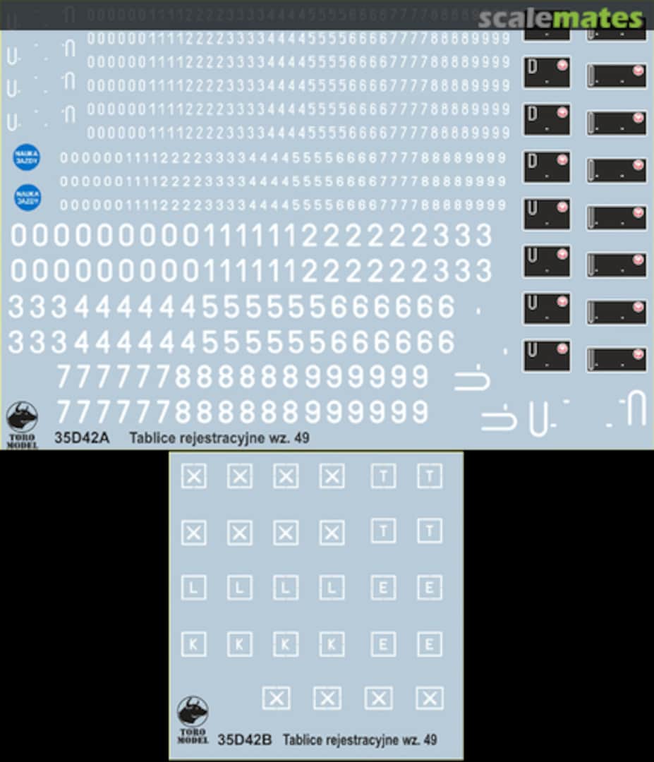 Boxart Polish Army Vehicles - Registration Numbers 1946 Pattern & Stencils 35D42 ToRo Model