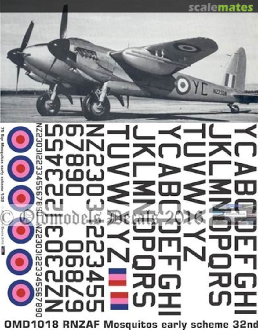 Boxart RNZAF Mosquitos early scheme OMD1018 Oldmodels Decals Boxart RNZAF Mosquitos early scheme OMD1018 Oldmodels Decals
