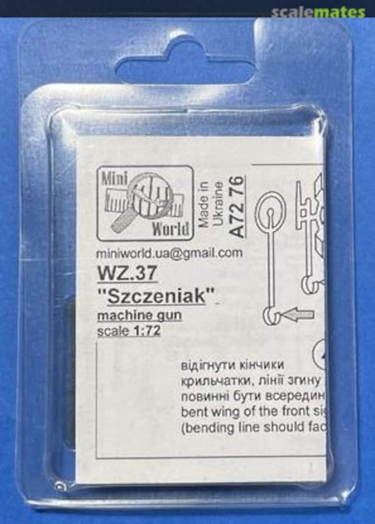 Boxart wz.37 machine gun «Szczeniak» A7276 Mini World