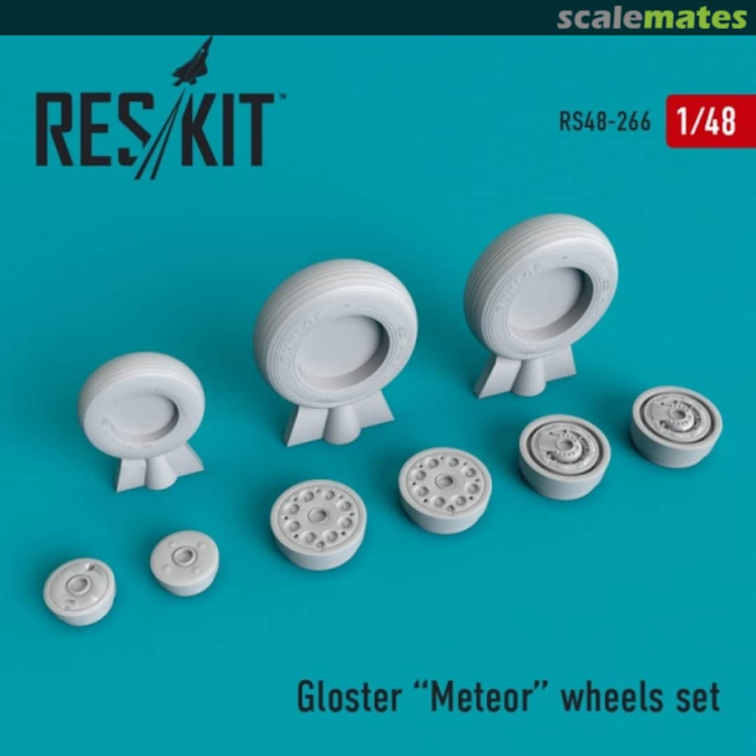 Boxart Gloster Meteor wheels set RS48-0266 ResKit Boxart Gloster Meteor wheels set RS48-0266 ResKit