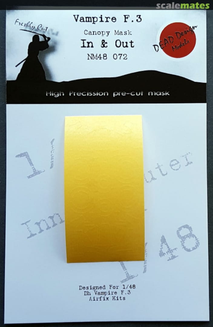 Boxart de Havilland Vampire F.3 - In & Out Canopy Mask NM48072 DEAD Design Models