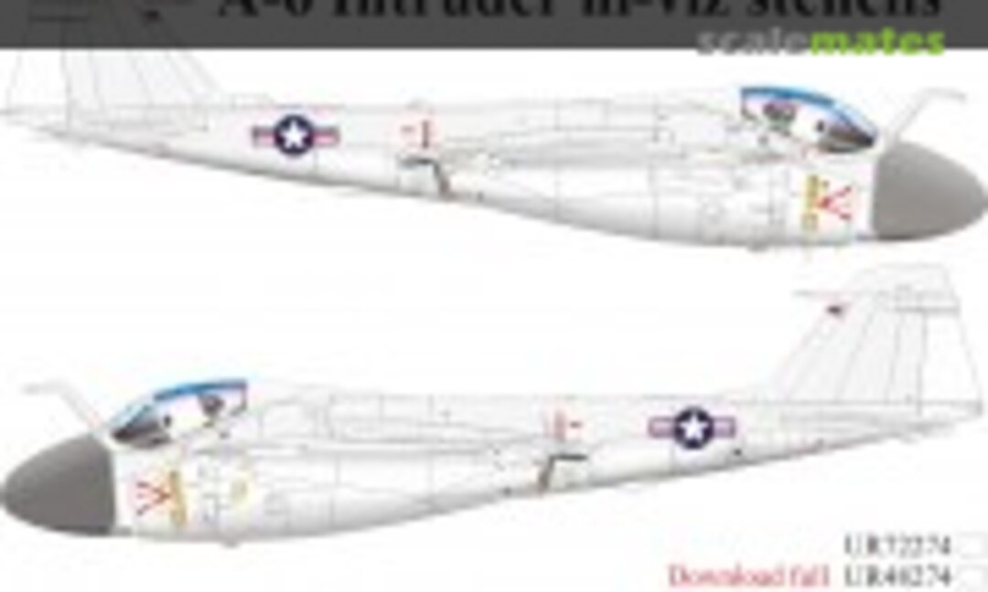 1:72 A-6 Intruder Hi-Viz stencils with insignia (UpRise Decal UR72274) UR72274