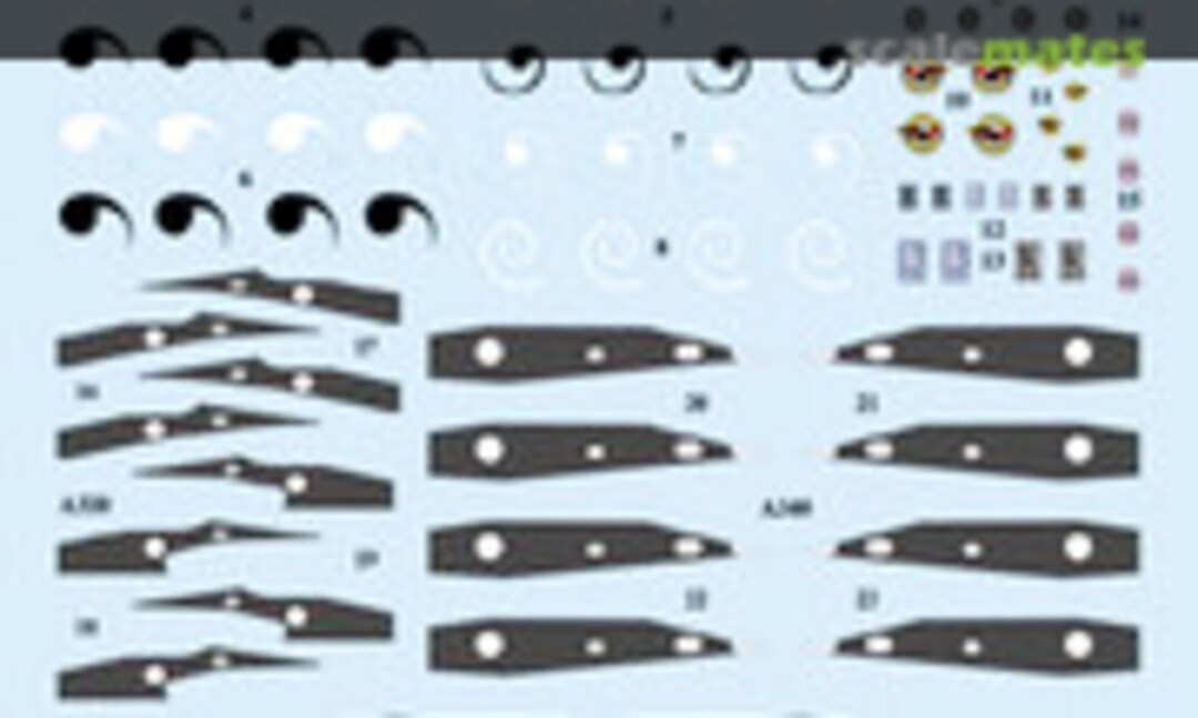 1:144 Aircraft Engine Spinners, Manufacturers logos & pylon markings (Skyline Decals SKY144-59) SKY144-59