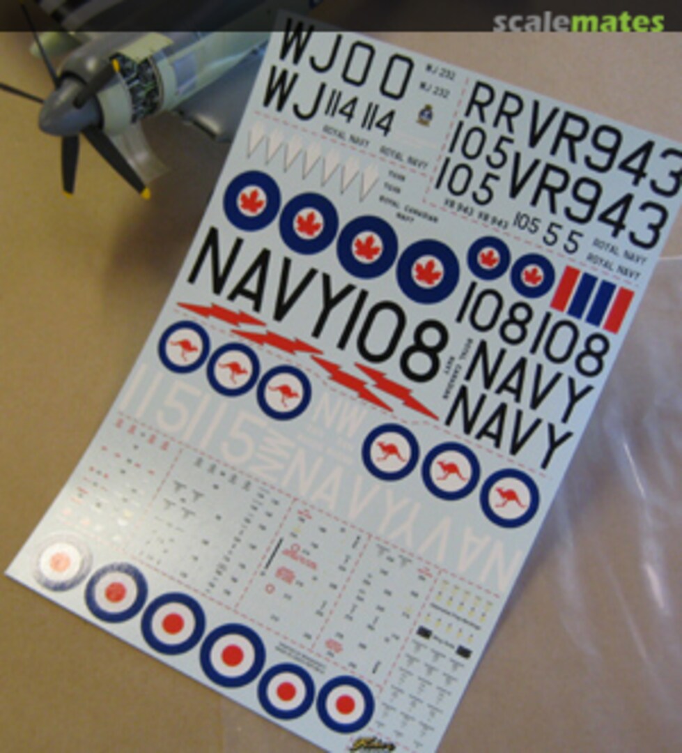 Boxart Sea Fury Decal Set D3204 Fisher Model & Pattern Boxart Sea Fury Decal Set D3204 Fisher Model & Pattern