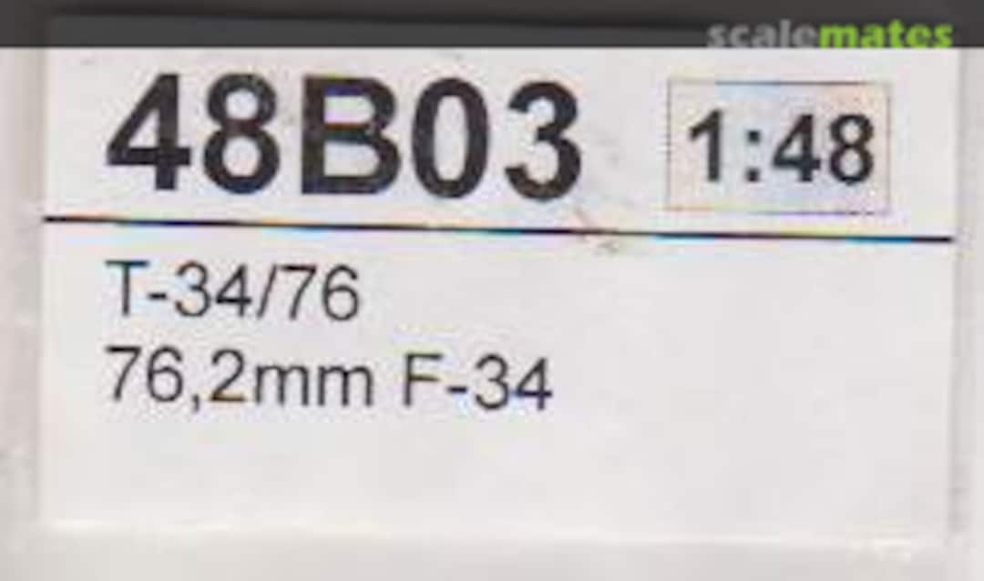 Boxart T-34/76 76,2mm F-34 48B03 RB Model Boxart T-34/76 76,2mm F-34 48B03 RB Model