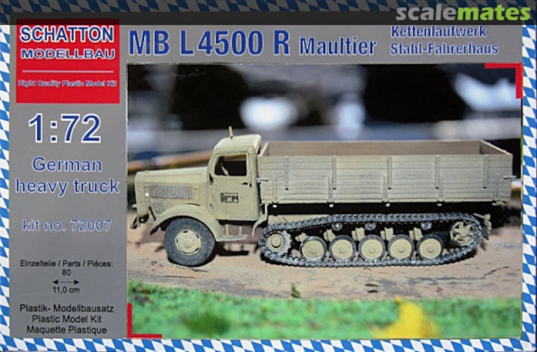 Boxart MB L4500 R Maultier Kettenlaufwerk 72007 Schatton Modellbau Boxart MB L4500 R Maultier Kettenlaufwerk 72007 Schatton Modellbau