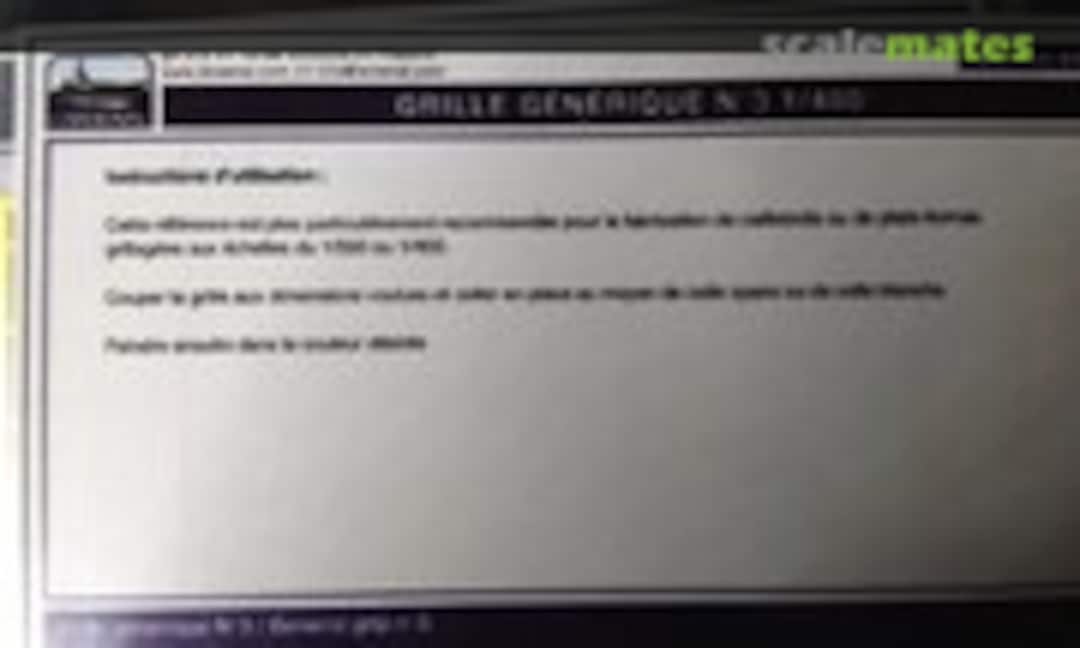 1:400 Grille generique Nr3 1/400 (L'Arsenal AC 400 44) AC 400 44