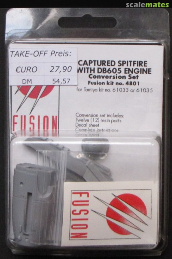 Boxart Captured Spitfire w/ DB605 Engine Conversion Set FUS 4801 Fusion Boxart Captured Spitfire w/ DB605 Engine Conversion Set FUS 4801 Fusion