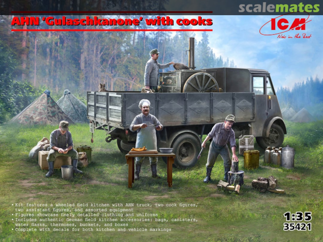 Boxart AHN "Gulaschkanone" with Cooks 35421 ICM Boxart AHN "Gulaschkanone" with Cooks 35421 ICM