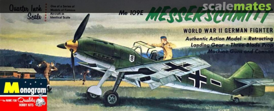 Boxart Me 109E Messerschmitt PA74 Monogram Boxart Me 109E Messerschmitt PA74 Monogram
