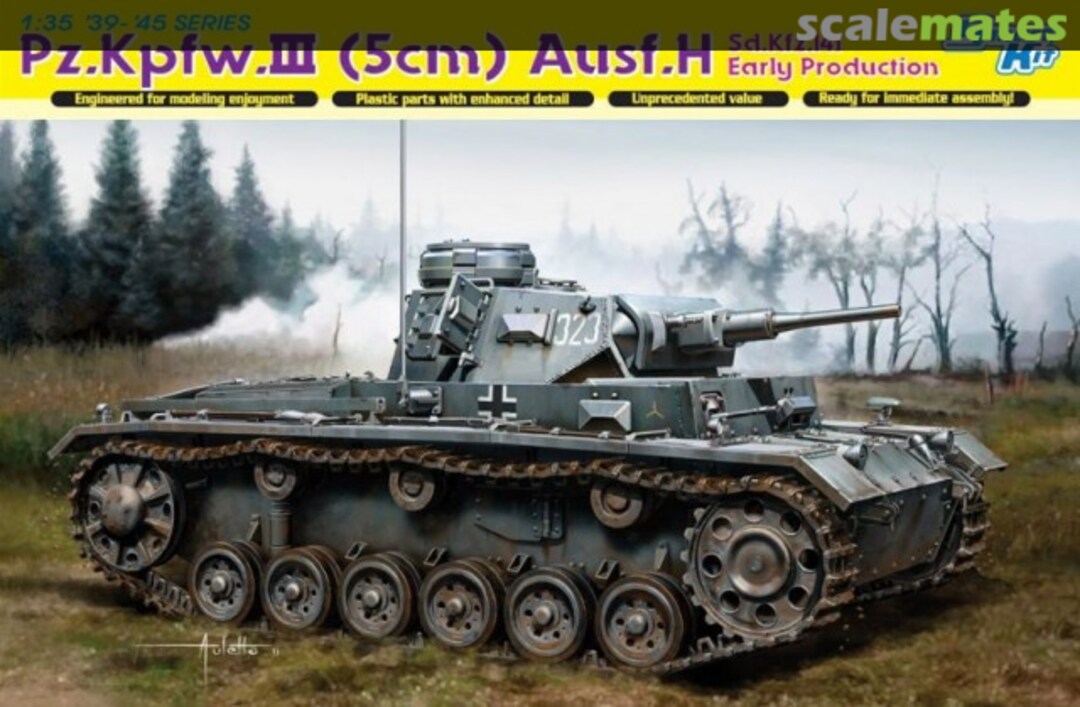 Boxart Pz.Kpfw.III (5cm) Ausf.H Sd.Kfz.141 6641 Dragon Boxart Pz.Kpfw.III (5cm) Ausf.H Sd.Kfz.141 6641 Dragon