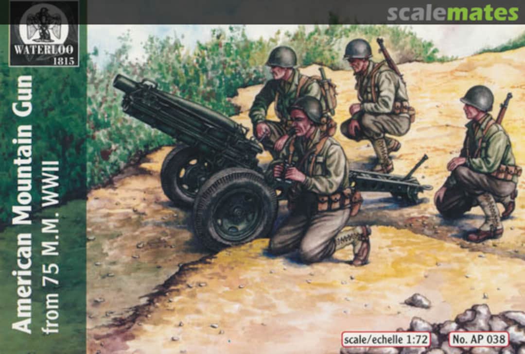 Boxart US 75mm Mountain Gun with Crew AP038 Waterloo1815 Boxart US 75mm Mountain Gun with Crew AP038 Waterloo1815