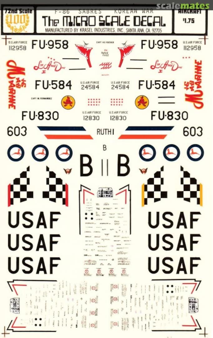 Boxart F-86 Sabres 72-100 Microscale Boxart F-86 Sabres 72-100 Microscale