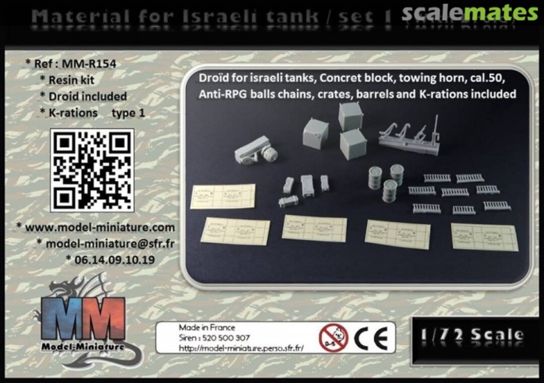 Boxart Material for Israeli tank / Set 1 with Droid MM-R154 Model Miniature