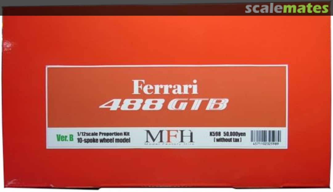Boxart Ferrari 488 GTB K-598 Model Factory Hiro Boxart Ferrari 488 GTB K-598 Model Factory Hiro