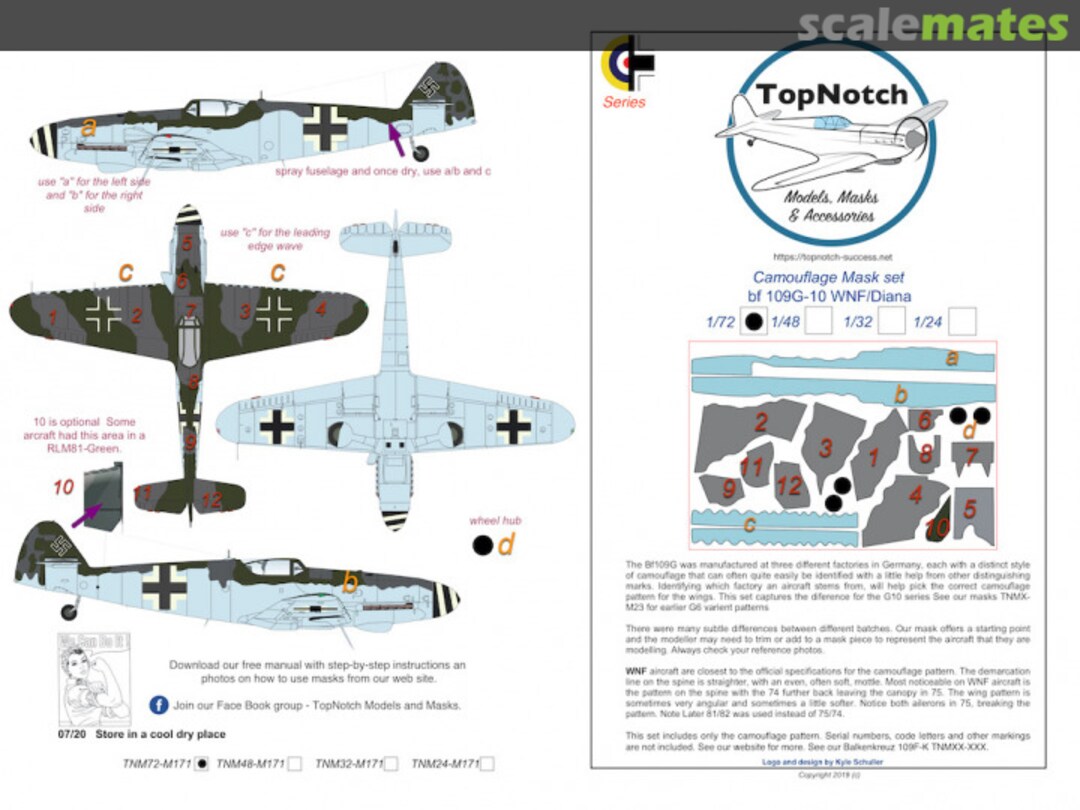 Boxart Messerschmitt Bf-109G-10 WNF/Diana TNM72-M171 TopNotch Boxart Messerschmitt Bf-109G-10 WNF/Diana TNM72-M171 TopNotch
