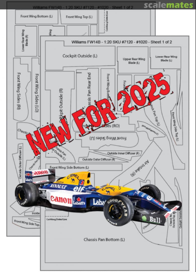 Boxart Williams Renault FW14B 7120 Scale Motorsport