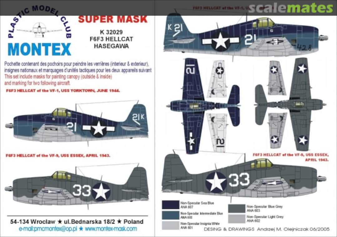 Boxart Grumman F6F-3 Hellcat K32029 Montex Boxart Grumman F6F-3 Hellcat K32029 Montex