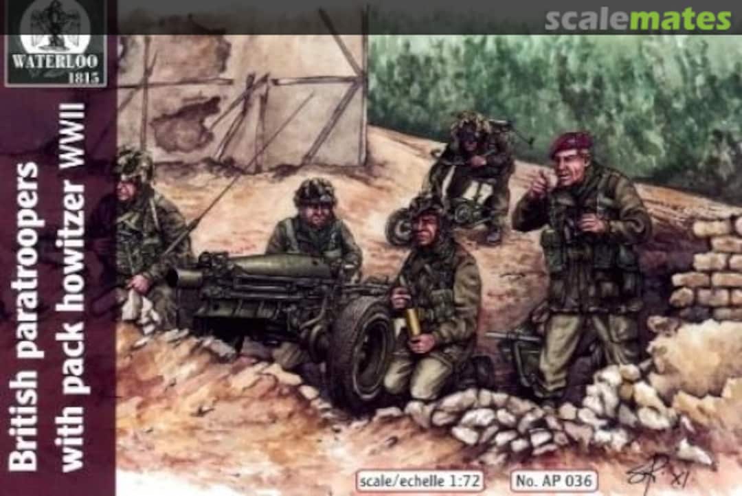 Boxart British Paratroopers with Pack Howitzer AP036 Waterloo1815 Boxart British Paratroopers with Pack Howitzer AP036 Waterloo1815