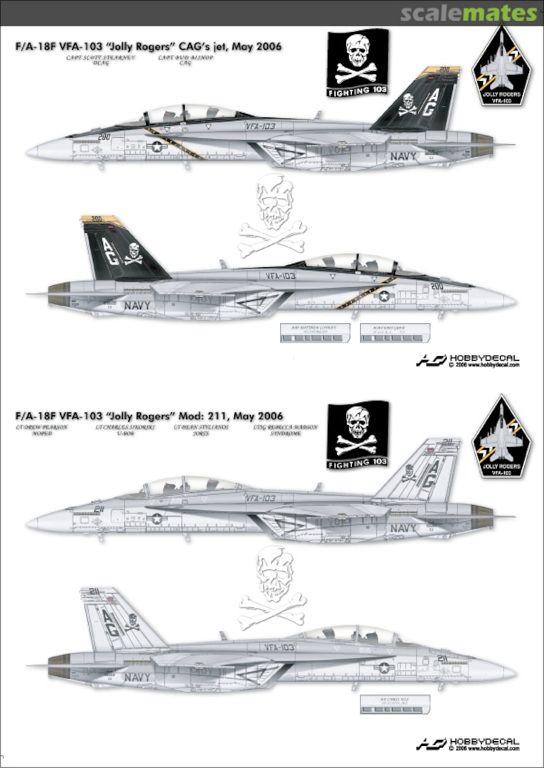 Boxart F/A-18F VFA-103 Jolly Rogers May 2006 AL48002V1 HobbyDecal Boxart F/A-18F VFA-103 Jolly Rogers May 2006 AL48002V1 HobbyDecal
