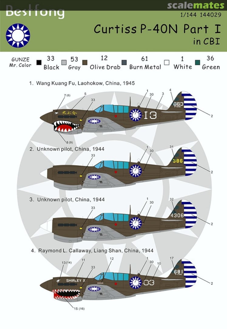 Boxart Curtiss P-40N Part I 72043 Bestfong Boxart Curtiss P-40N Part I 72043 Bestfong