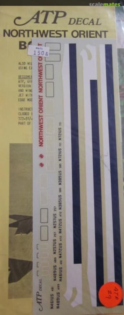 Boxart Northwest Orient Boeing 727 / 707 / 757 /DC-9 AD5070 ATP Airliners America Boxart Northwest Orient Boeing 727 / 707 / 757 /DC-9 AD5070 ATP Airliners America