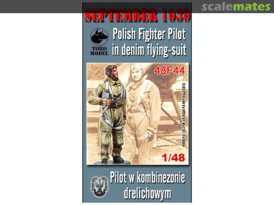 Boxart September 1939 Polish Fighter Pilot in Denim Flying-Suit 48F44 ToRo Model Boxart September 1939 Polish Fighter Pilot in Denim Flying-Suit 48F44 ToRo Model