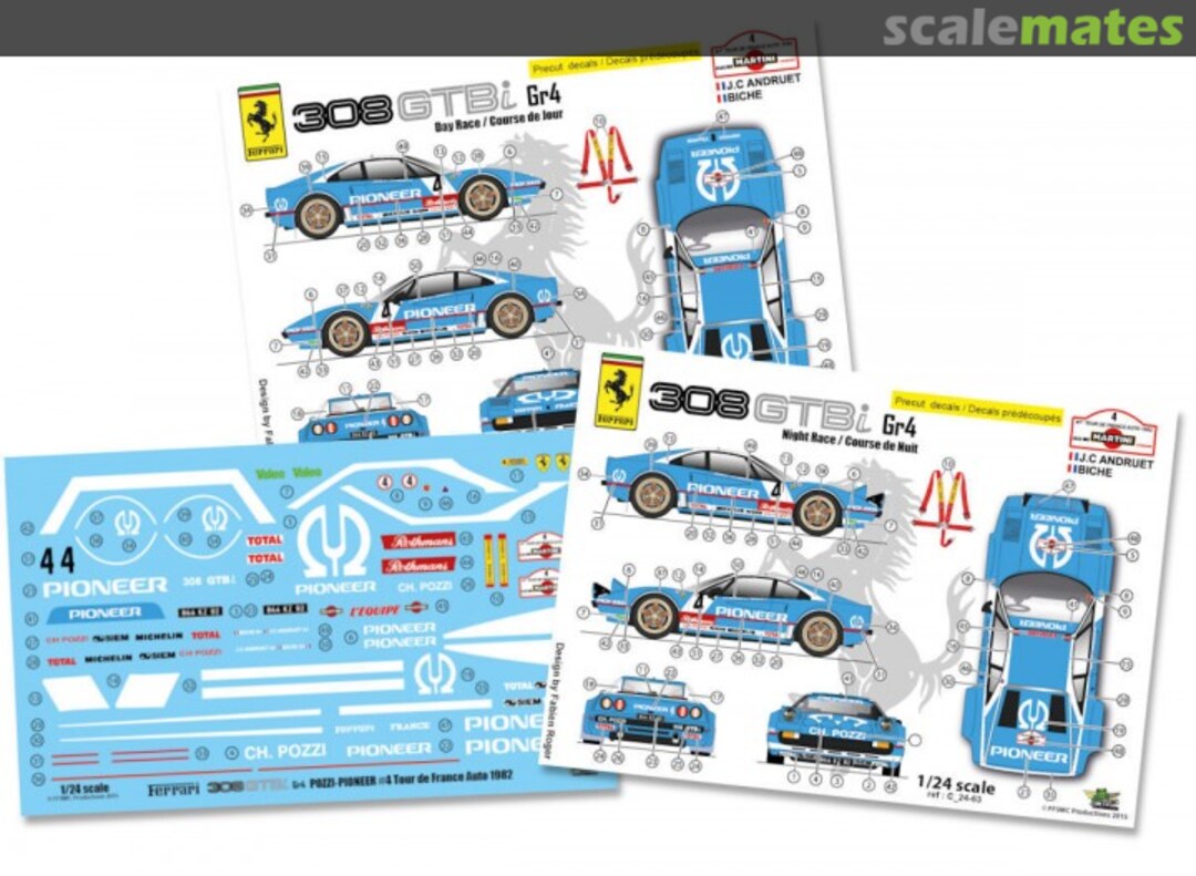 Boxart Ferrari 308 GTB (844 KZ 92) "Pioneer" C 24-063 FFSMC Productions Boxart Ferrari 308 GTB (844 KZ 92) "Pioneer" C 24-063 FFSMC Productions