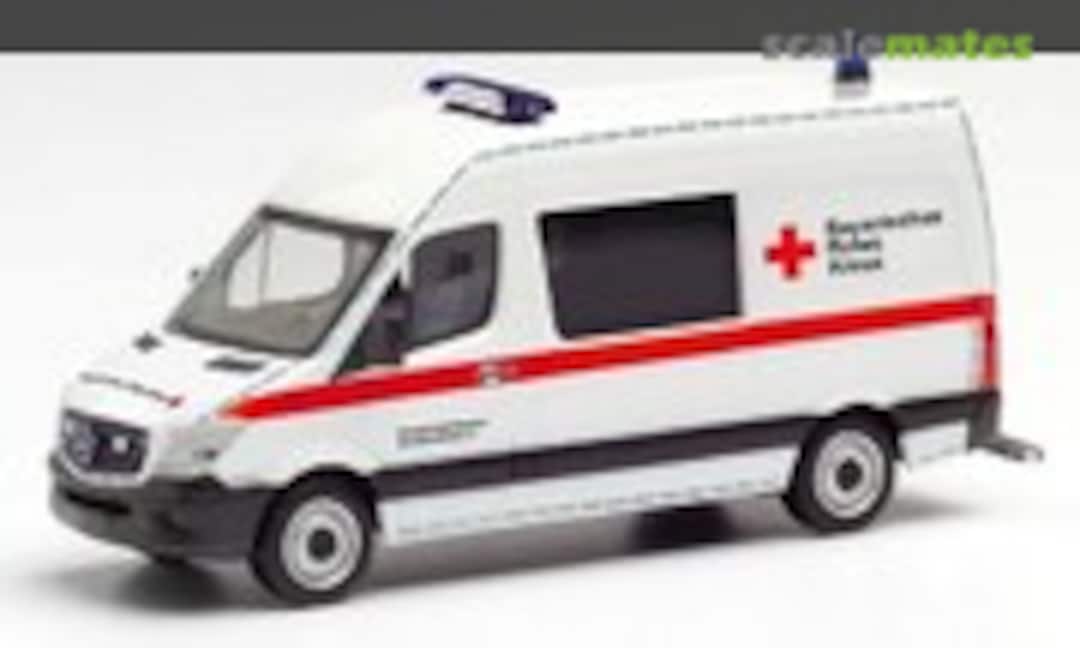 1:87 Mercedes-Benz Sprinter `13 Halbbus &quot;BRK München / Katastrophenschutz&quot; (Herpa 095631)