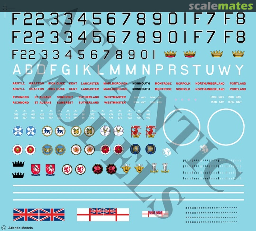 Boxart Type 23 Duke Class Decals ATDec 14 Atlantic Models Boxart Type 23 Duke Class Decals ATDec 14 Atlantic Models