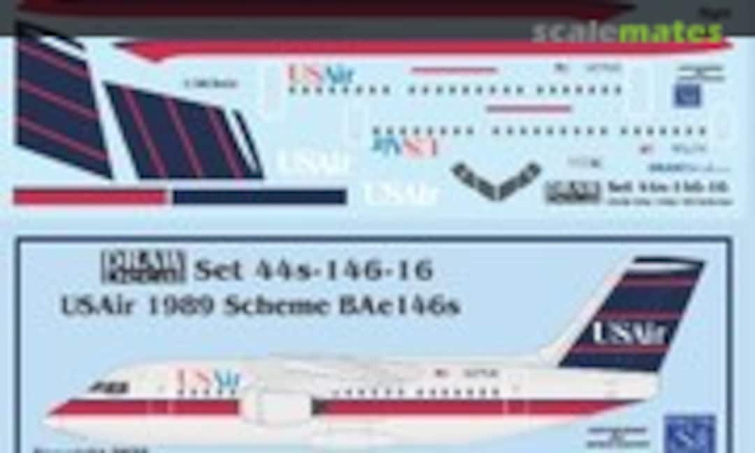1:144 USAir BAe146-200 ’89 Scheme (Draw Decal 44-146-16) 44-146-16