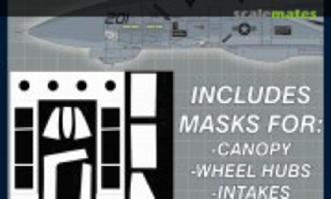 1:48 F-14 Canopy and Wheel Hub Mask Set (Furball Aero-Design FMS-028) FMS-028