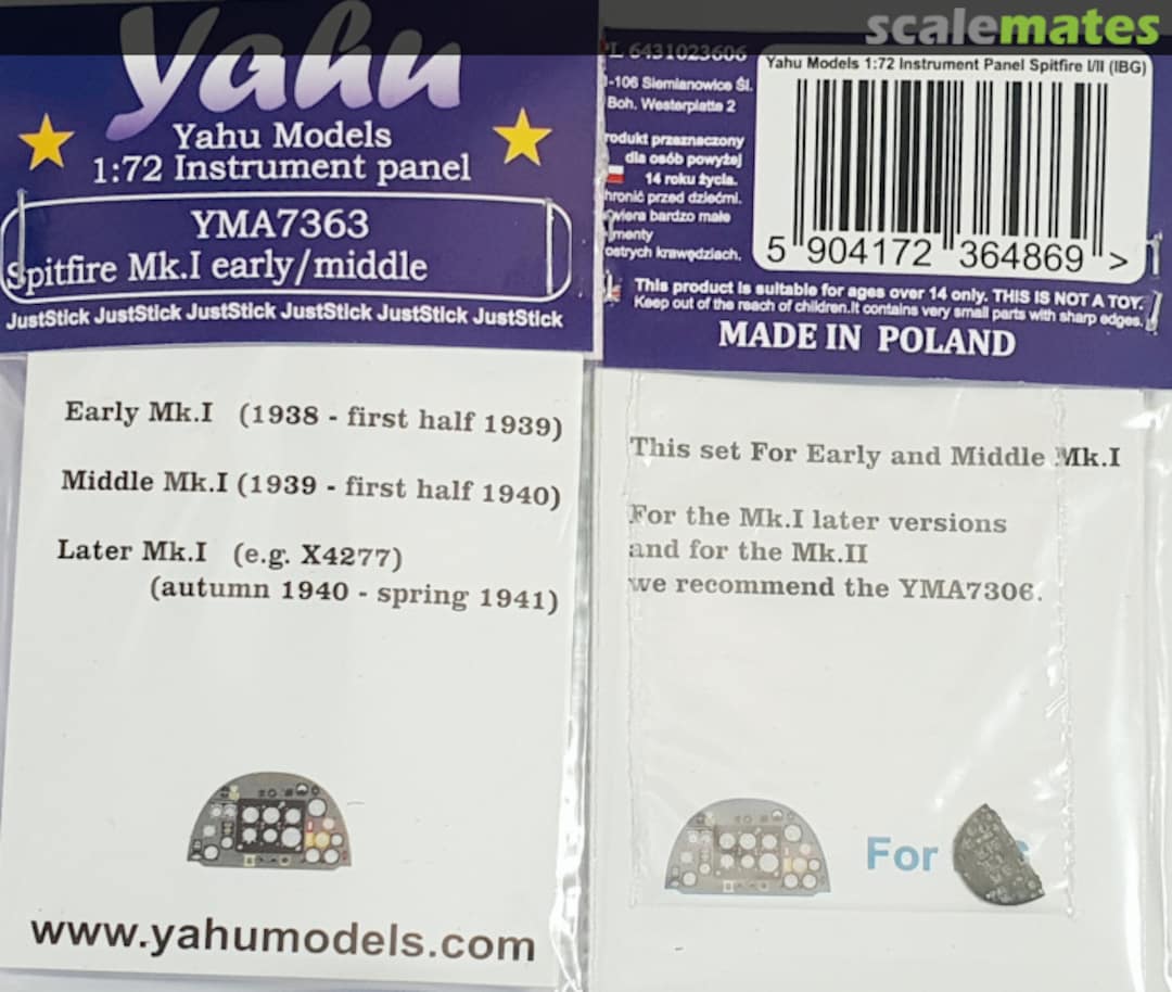 Boxart Spitfire Mk.I early & middle YMA7363 Yahu Models Boxart Spitfire Mk.I early & middle YMA7363 Yahu Models