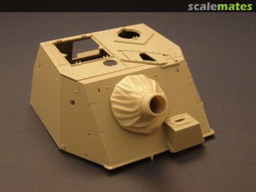 Boxart Sturmpanzer IV Mantlet with canvas cover RE35-023 Panzer Art Boxart Sturmpanzer IV Mantlet with canvas cover RE35-023 Panzer Art