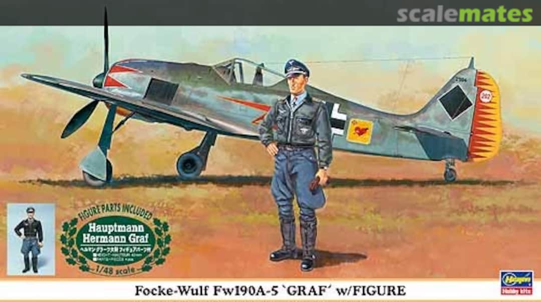 Boxart Focke-Wulf Fw190A-5 'Graf' w/Figure 09893 Hasegawa Boxart Focke-Wulf Fw190A-5 'Graf' w/Figure 09893 Hasegawa