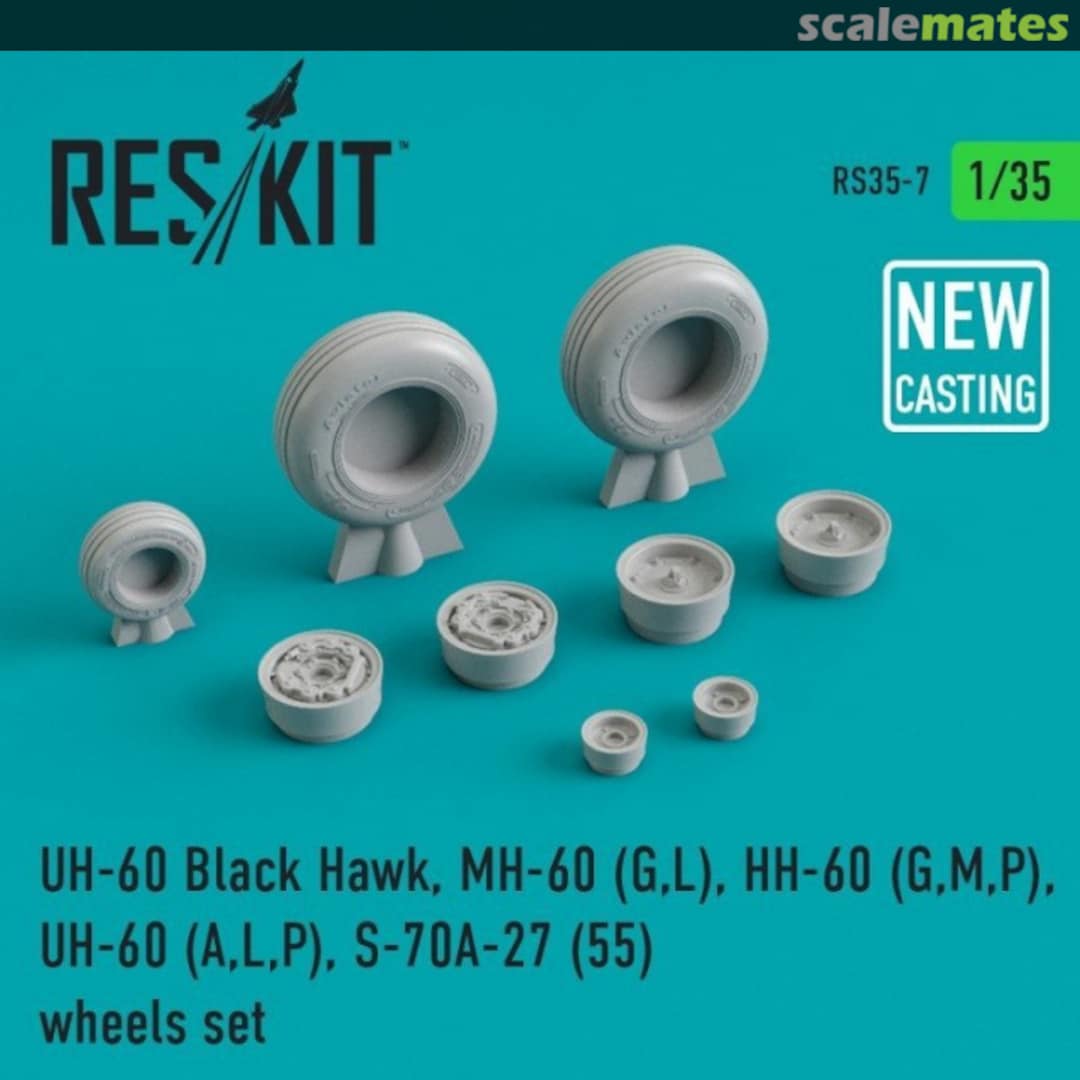 Boxart UH-60 (all versions) wheels set RS35-0007 ResKit Boxart UH-60 (all versions) wheels set RS35-0007 ResKit