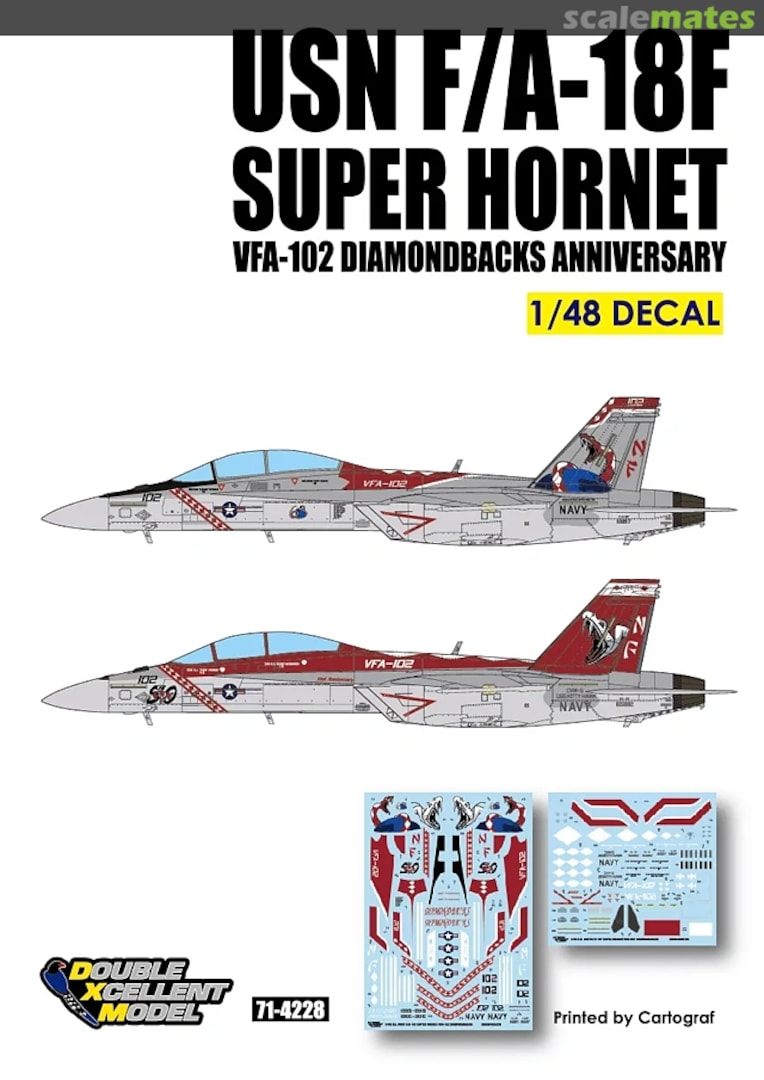 Boxart USN F/A-18F Super Hornet 71-4228 Double Xcellent Model Boxart USN F/A-18F Super Hornet 71-4228 Double Xcellent Model