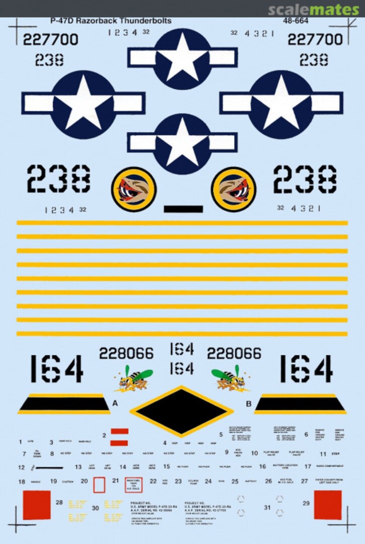 Boxart P-47D Razorback Thunderbolts 48-664 SuperScale International