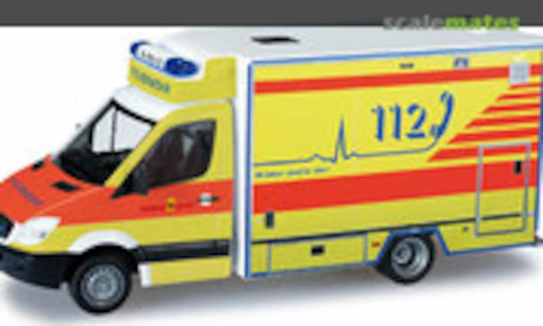 1:87 Mercedes Benz Sprinter RTW Rettungsdienst Feuerwehr Frechen (Herpa 049825)