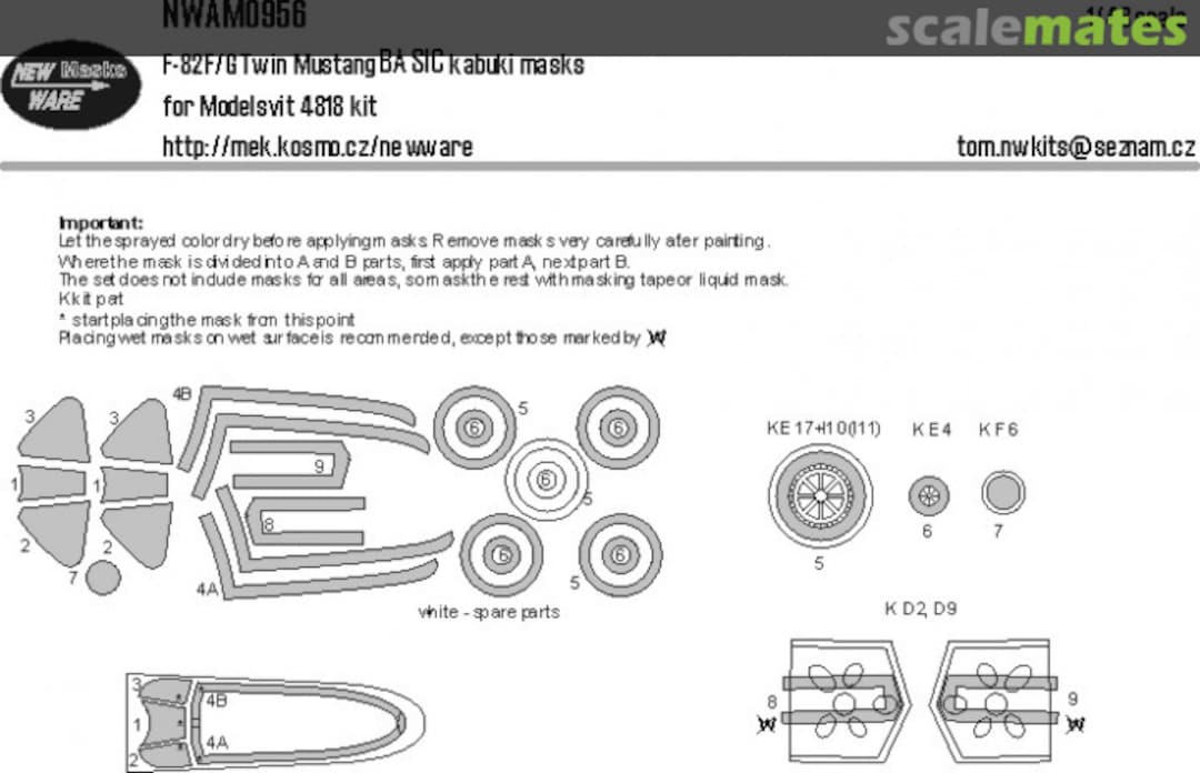 Boxart F-82F/G Twin Mustang - BASIC kabuki masks NWAM0956 New Ware Boxart F-82F/G Twin Mustang - BASIC kabuki masks NWAM0956 New Ware