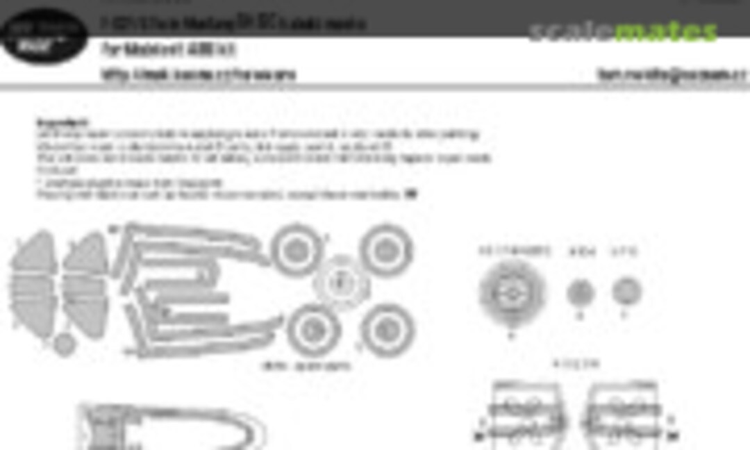 1:48 F-82F/G Twin Mustang - BASIC kabuki masks (New Ware NWAM0956) NWAM0956