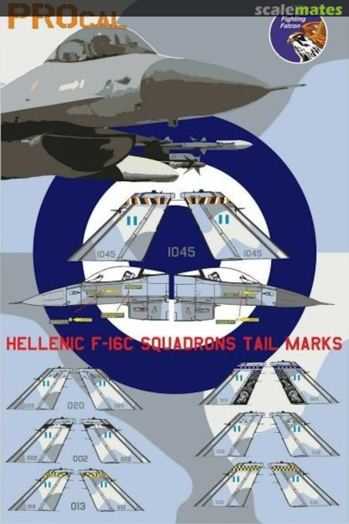 Boxart F-16C Hellenic AF squadrons tail marks & rounders 48201 PROcal Decals Boxart F-16C Hellenic AF squadrons tail marks & rounders 48201 PROcal Decals