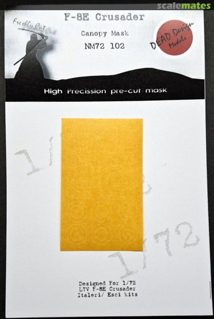Boxart F-8E Crusader - Canopy Mask NM72102 DEAD Design Models