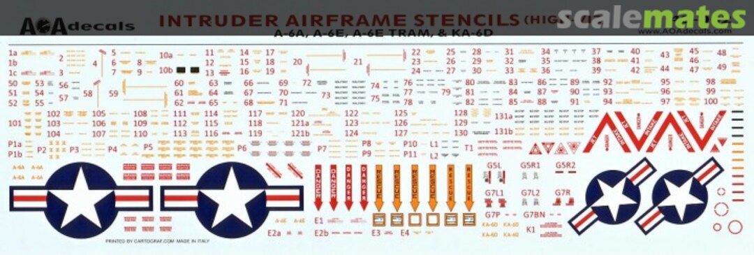 Boxart Intruder Airframe Stencils (High-Viz) 48-002 AOA decals Boxart Intruder Airframe Stencils (High-Viz) 48-002 AOA decals