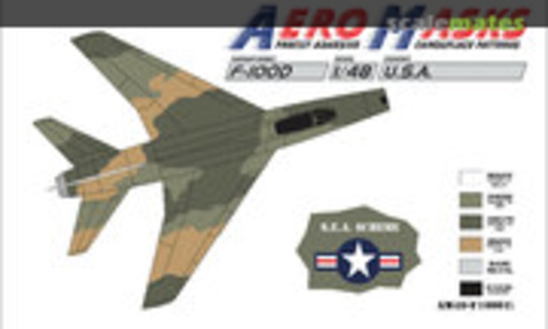 1:48 F-100D USA SEA Scheme (AeroMasks AM48-F10001) AM48-F10001