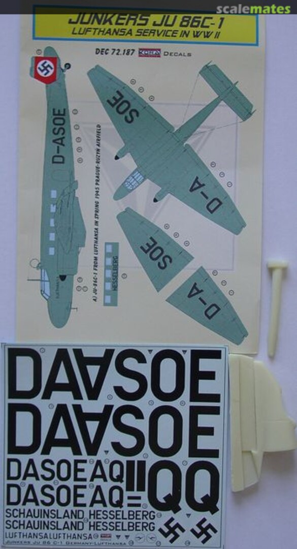 Boxart Junkers Ju 86C-1 DEC72187 Kora Models Boxart Junkers Ju 86C-1 DEC72187 Kora Models