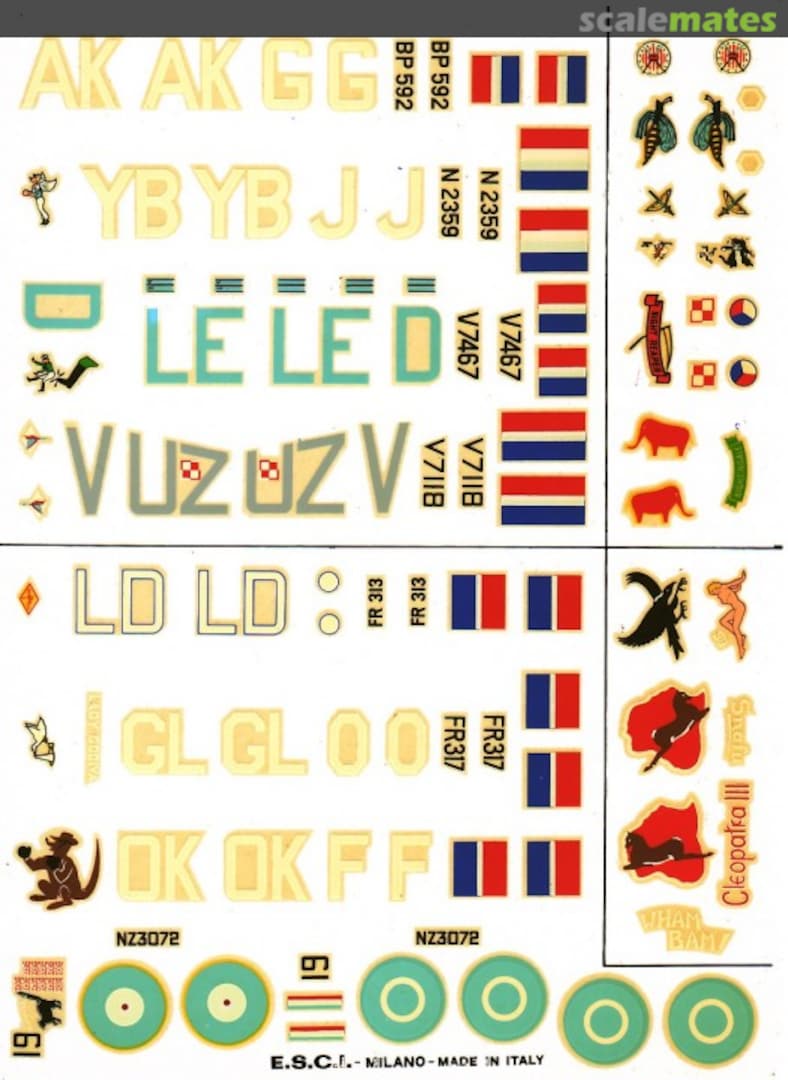 Boxart Hawker Hurricane & Curtiss P-40 Kittyhawk 4 ESCI