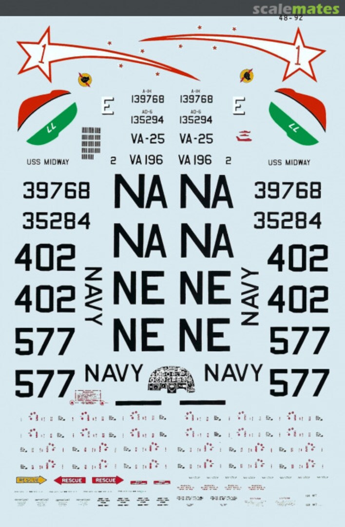 Boxart U.S. Navy A-1 Skyraiders 48-92 Microscale Boxart U.S. Navy A-1 Skyraiders 48-92 Microscale