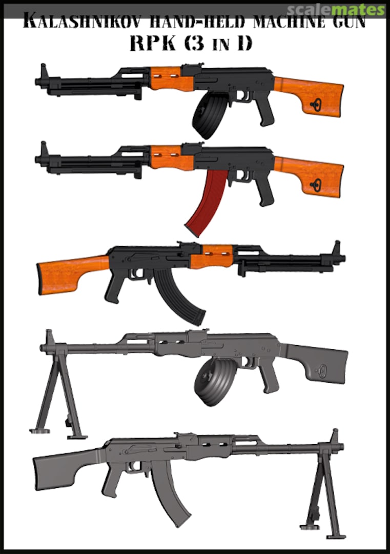 Boxart Kalashnikov Hand-Held Machine Gun RPK (3 in 1) EMA-35015 Evolution Miniatures Boxart Kalashnikov Hand-Held Machine Gun RPK (3 in 1) EMA-35015 Evolution Miniatures