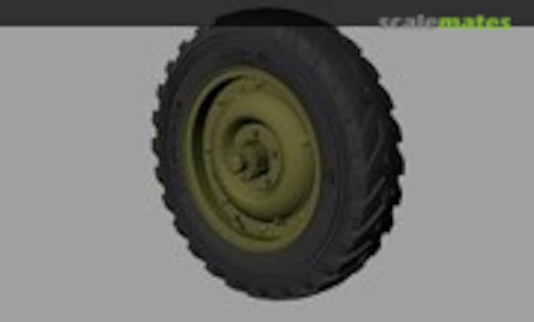 1:35 Willys MB Jeep road wheels (Commercial No1) (Panzer Art RE35-677) RE35-677